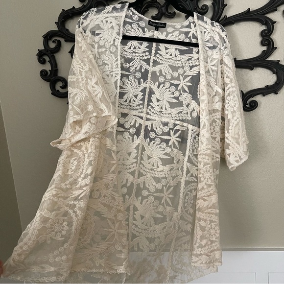 Knapp Studio Sweaters - Knapp Studio Ivory Lace Kimono Cardigan Size S (but roomy)